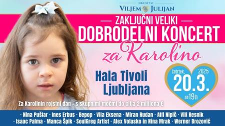 Zaključni dobrodelnmi koncert za Karolino