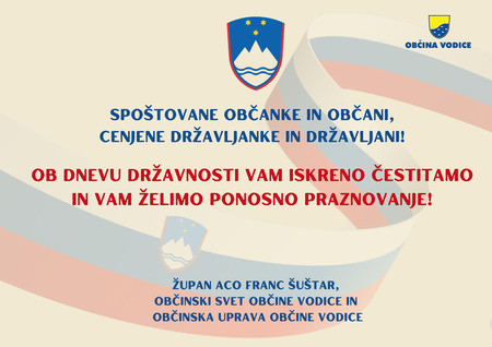 Voščilo ob dnevu državnosti